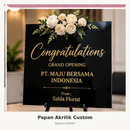 Papan Bunga Akrilik Ngaliyan
